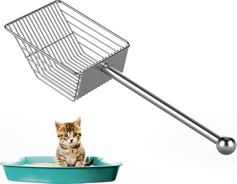 steel poop scooper litter box|Amazon.com: Metal Litter Box Scooper.